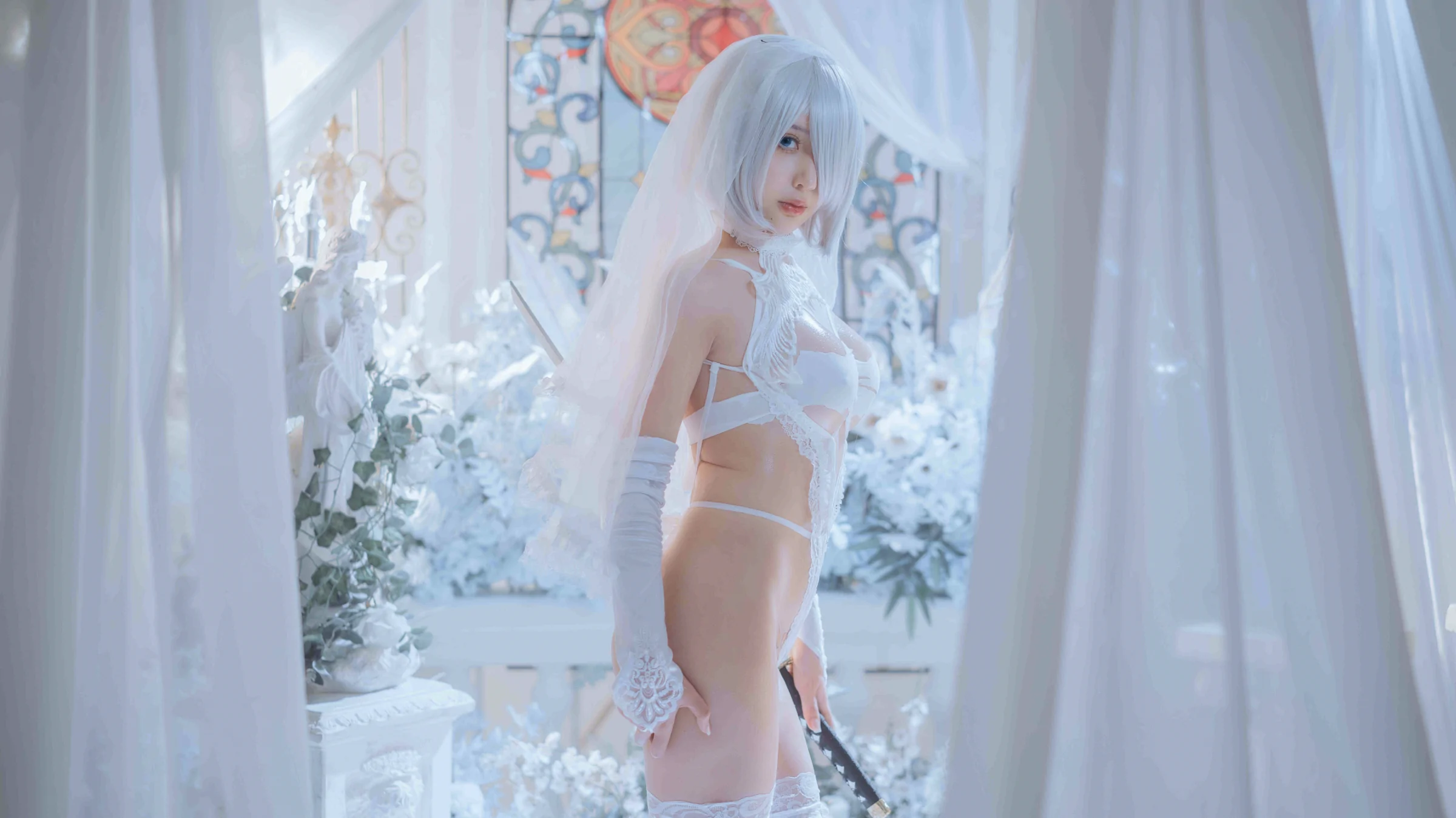 图片[3]-蜜蜜子Kimmie – 2B – 《尼尔：机械纪元》[49P]-蜜私库
